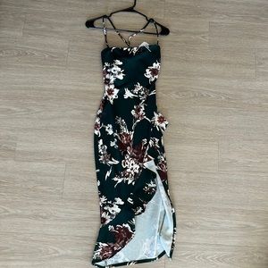 Dark green cocktail dress